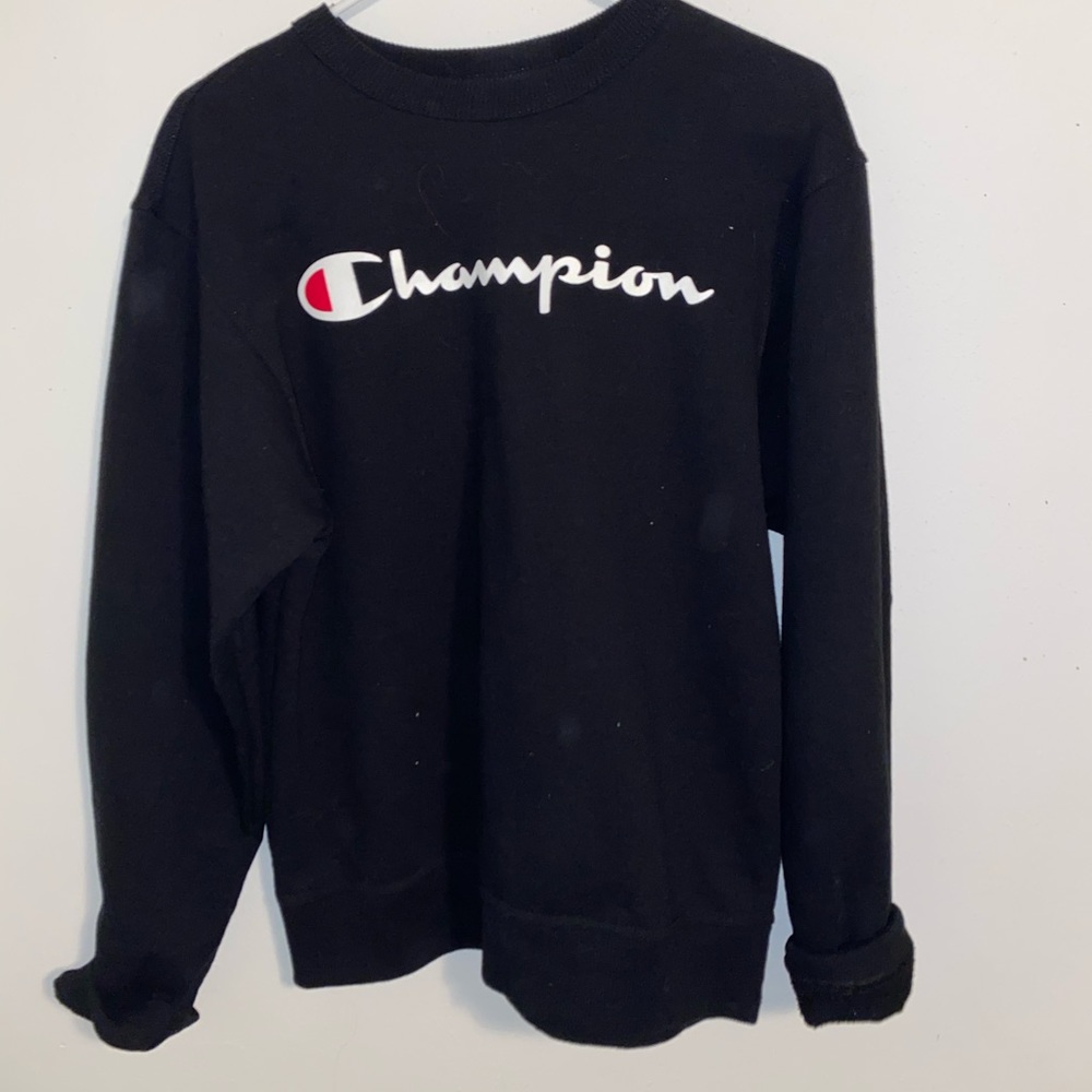 Black Champion Crew neck